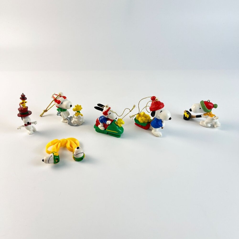 Vintage Peanuts Snoopy Woodstock Christmas Ornaments UFS